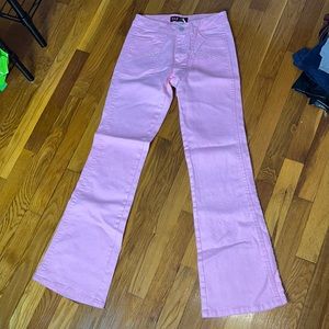 Y & F Light Pink Flare Jeans Size 3/4
